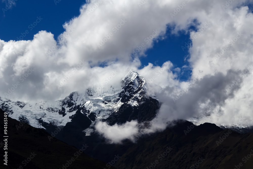 Mount Veronica Peru Surrounded By White Clouds Mount Veronica Peru Surrounded By White Clouds