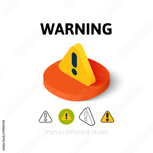 Warning icon in different style