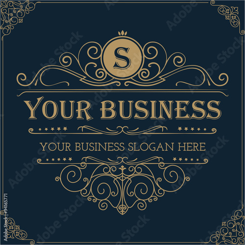 Elegant monogram design template. Luxury Logo template flourishes calligraphic. Ideal for Business sign, monogram identity for restaurant, boutique, cafe, hotel, heraldic, jewelry.
