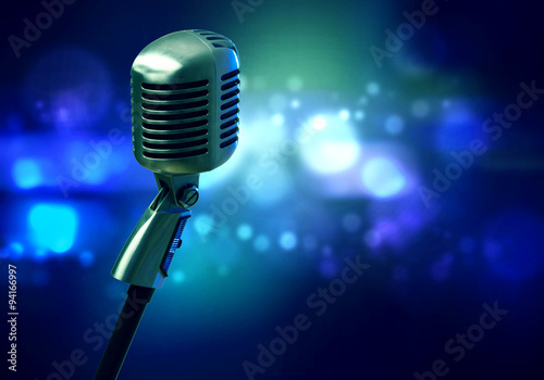 Microphone on stage