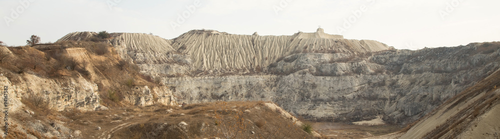 Fototapeta premium Panorama of white sand hills.