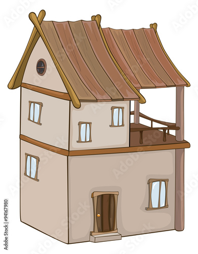 A video game object: an old house