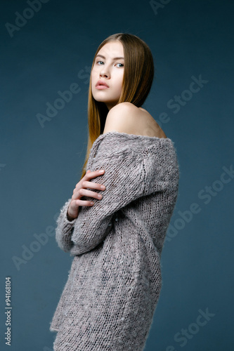 Fashion photo of young magnificent woman