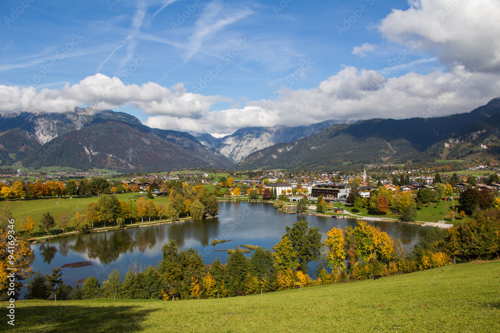 Fototapeta premium Ritzensee, Saalfelden, Alpen