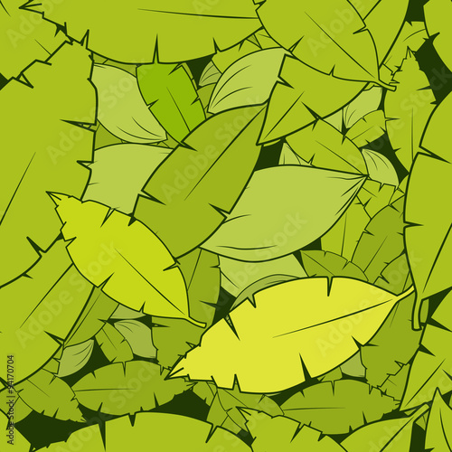 Seamless pattern leaves vector illustration