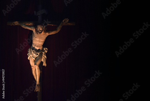 Billede på lærred Jesus christ crucified. Crucifix. Christian symbol .Holy week