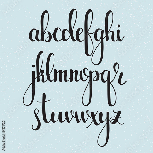 Handwritten brush style calligraphy cursive font