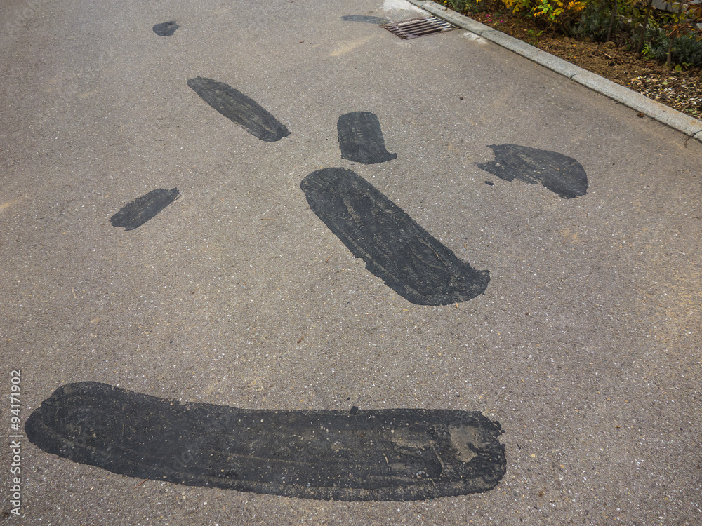 Obraz premium Strasse ausbessern