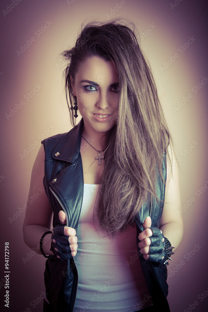 Young beautiful and sexy punk girl Stock Photo | Adobe Stock