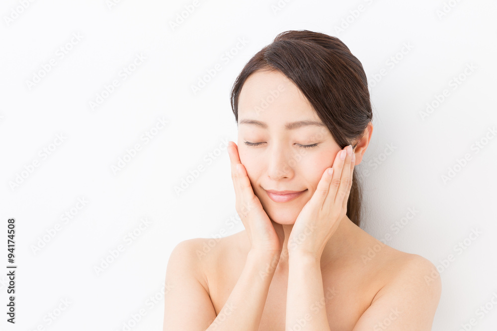 attractive asian woman beauty image on white background attractive asian woman beauty image on white background