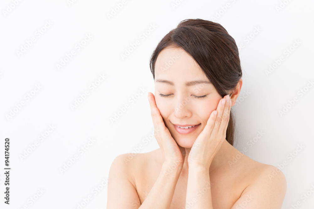 attractive asian woman beauty image on white background attractive asian woman beauty image on white background