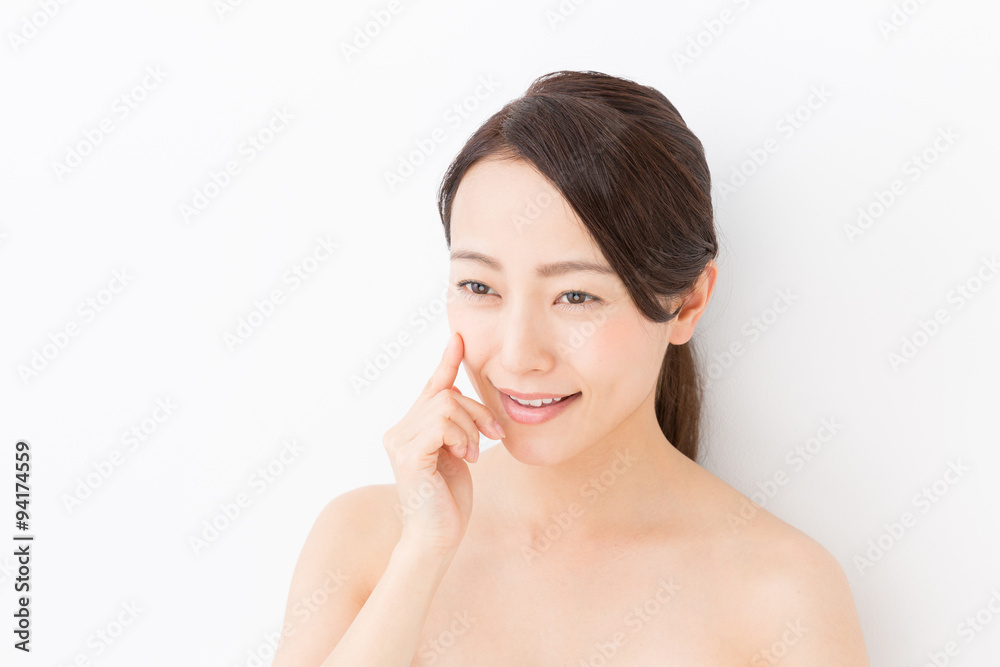 attractive asian woman beauty image on white background attractive asian woman beauty image on white background