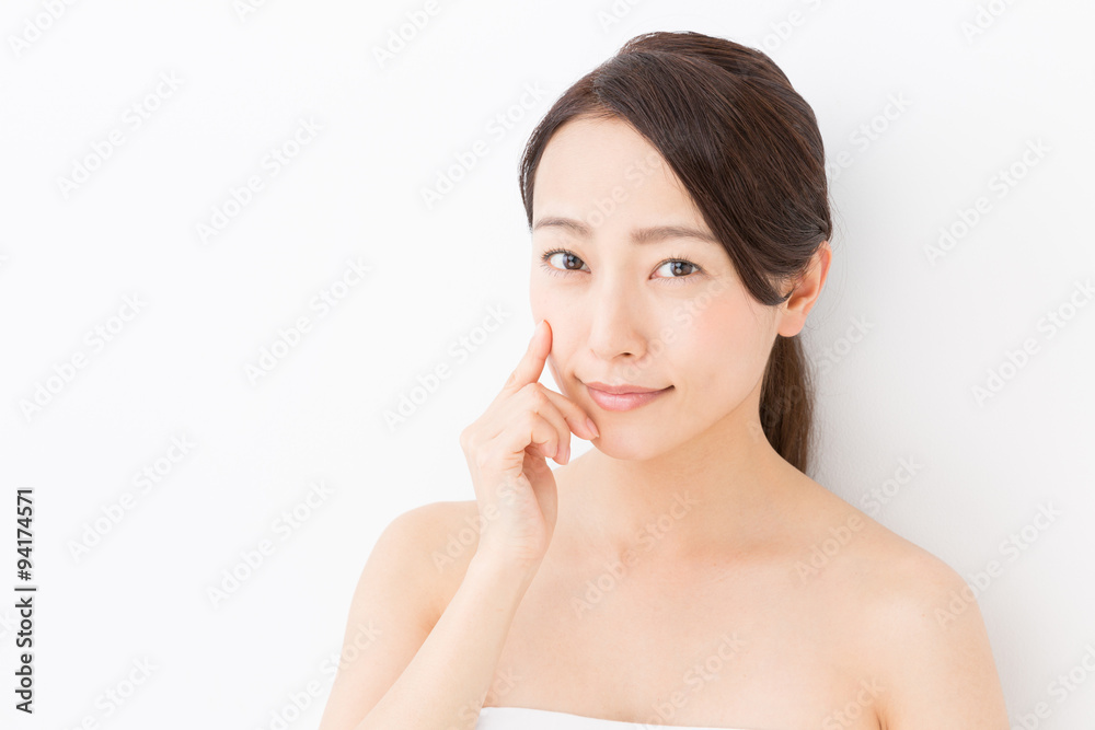 attractive asian woman beauty image on white background attractive asian woman beauty image on white background