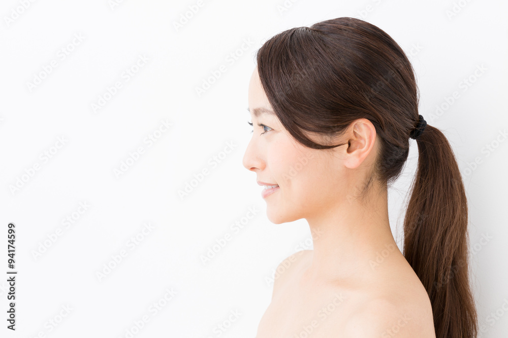 attractive asian woman beauty image on white background attractive asian woman beauty image on white background