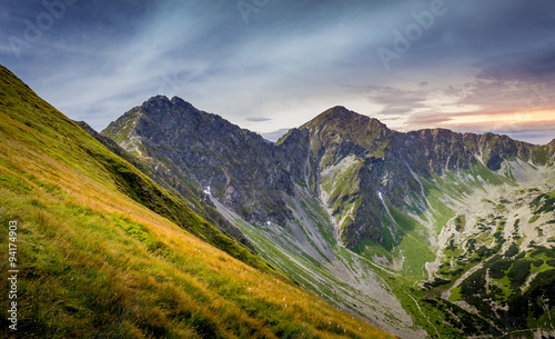 Almost two highest peaks in the Tatra mountains during summer.