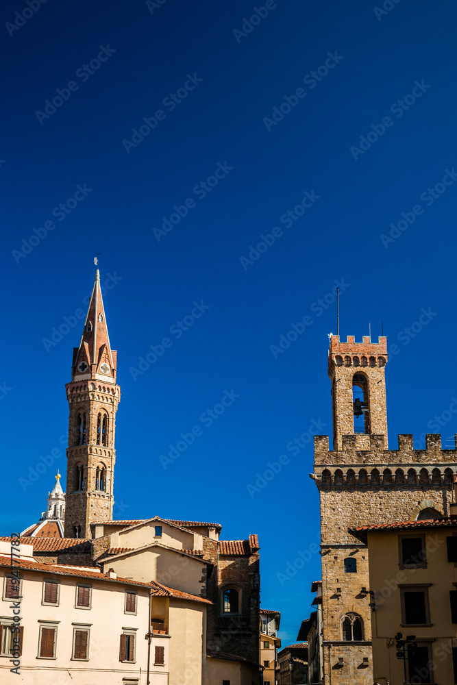 Fototapeta premium View from Piazza della Signoria in Florence, Tuscany Italy.
