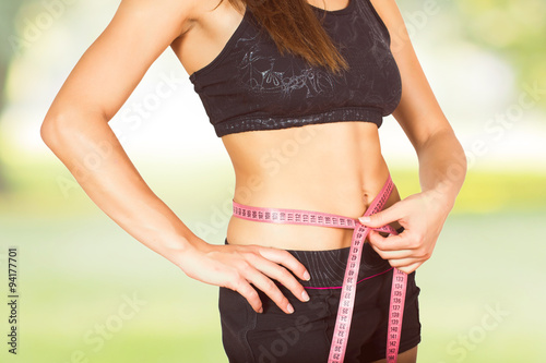 Measuring Perfect Slim Healthy Fitness Waist