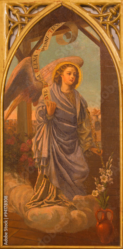 Seville - paint of archangel Gabriel in San Pedro church