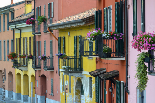 Принти на полотні Pavia (Italy): colorful houses