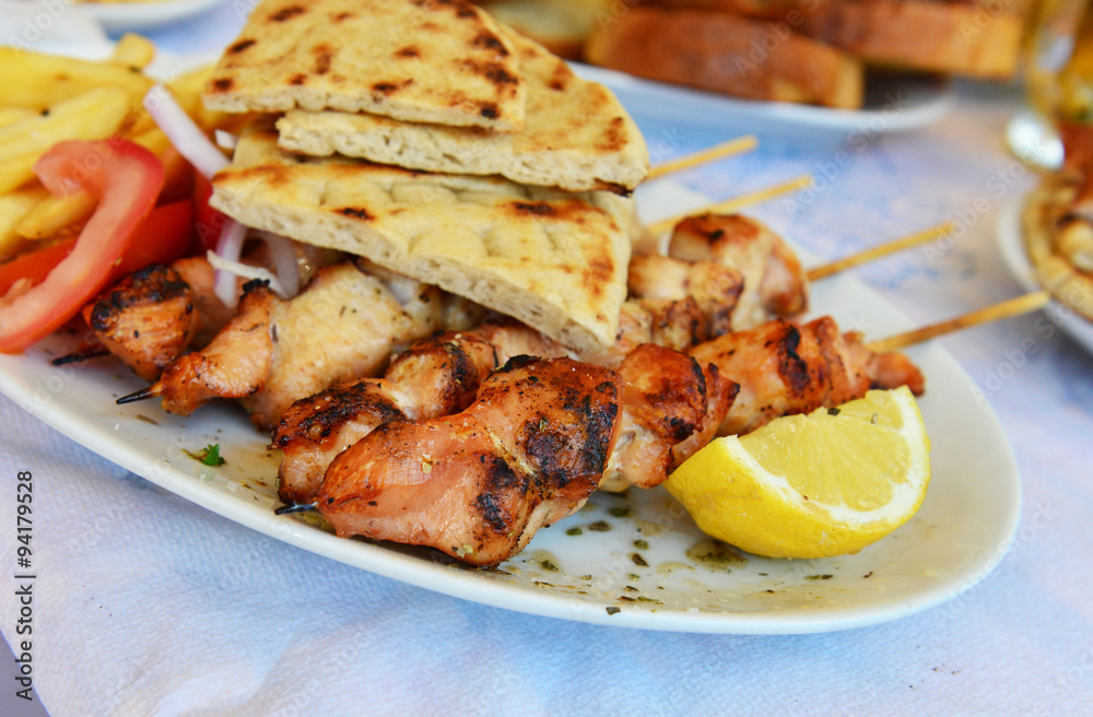 Shashliks with pita bread Shashliks with pita bread