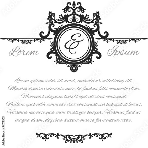 vintage background frame design black vector