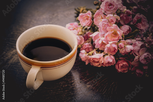 coffee and flowers