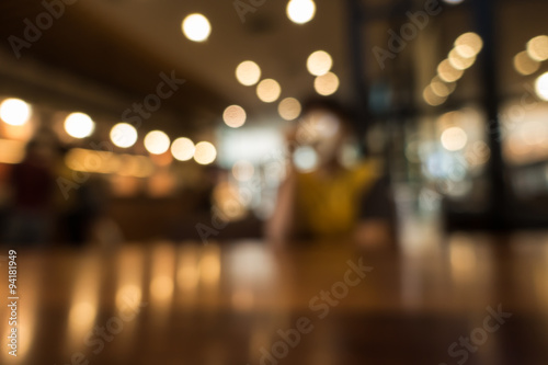 Blur or Defocus image of Coffee Shop photo