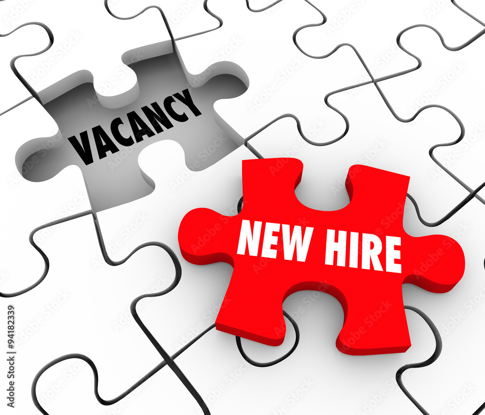 New Hire Puzzle Piece Filling Vacancy Staff Hole New Hire Puzzle Piece Filling Vacancy Staff Hole