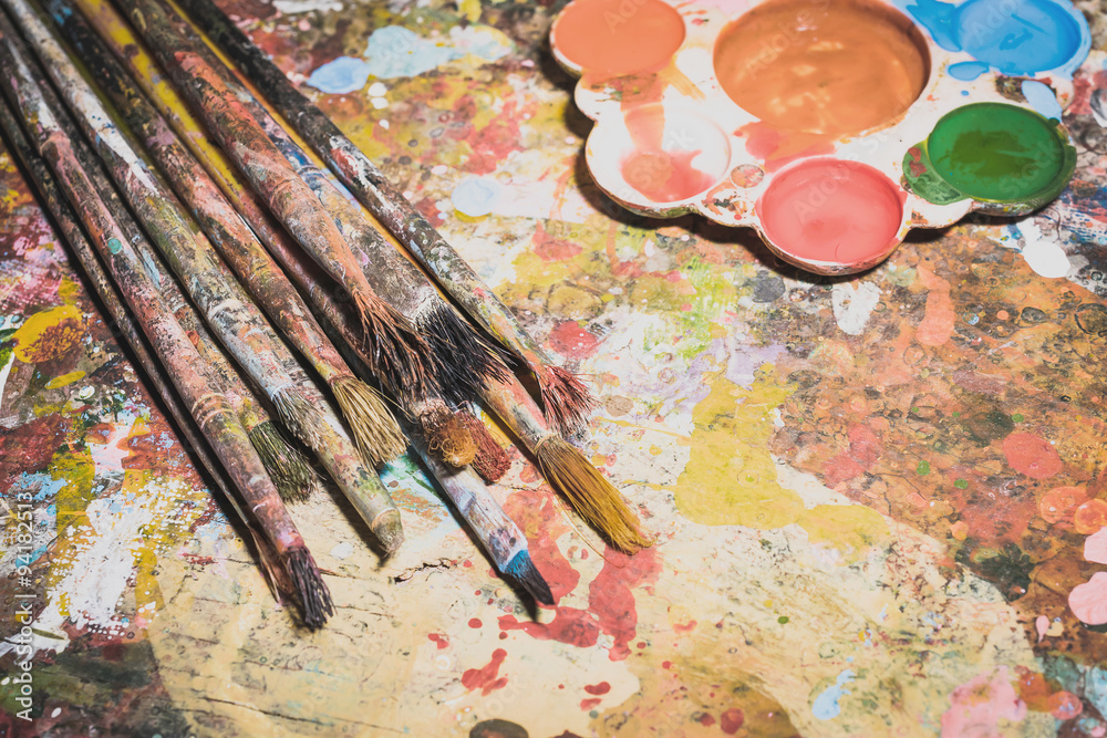 old paintbrushes