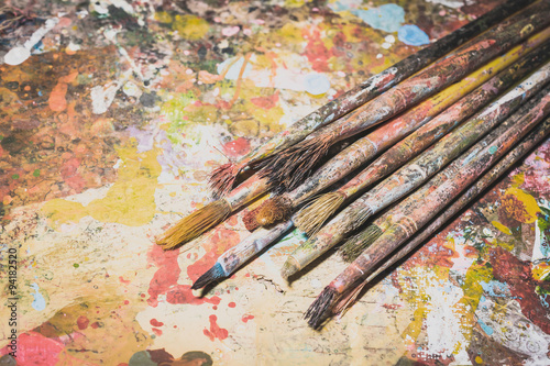 old paintbrushes