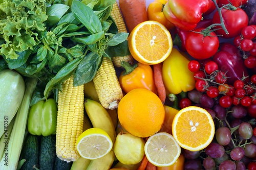 Fototapeta Naklejka Na Ścianę i Meble -  Fresh fruits and vegetables closeup