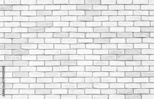 White brick wall texture and seamless background