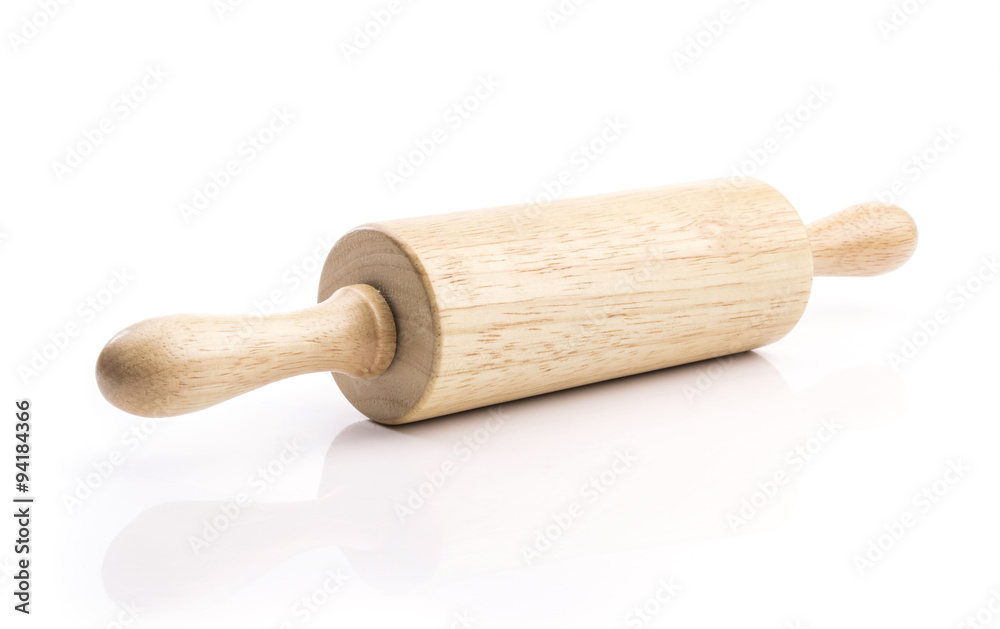 Rolling pin isolated on white Rolling pin isolated on white