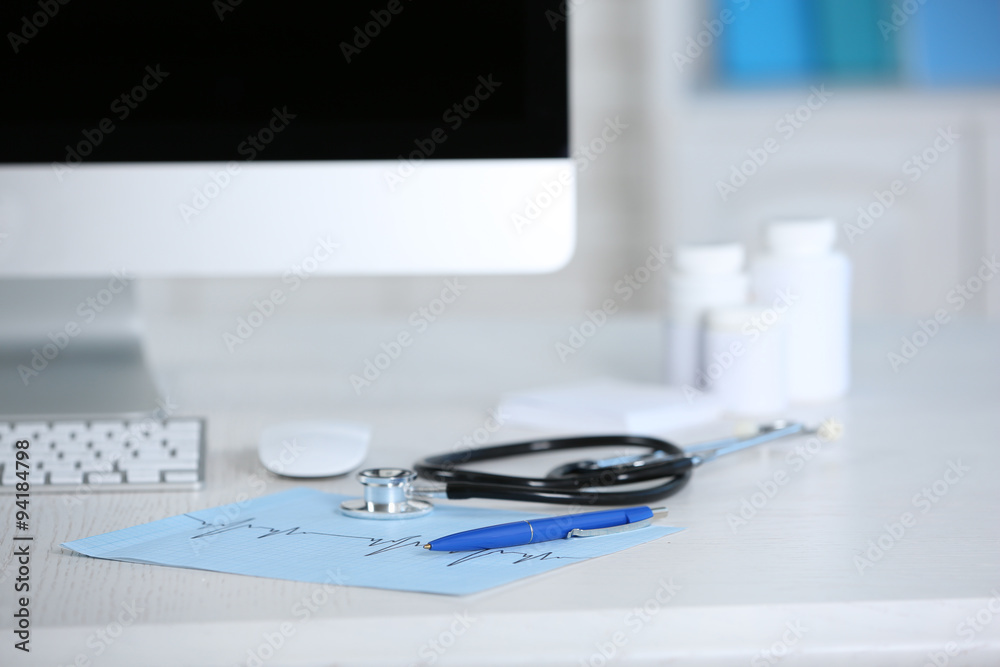 Doctor workplace in office