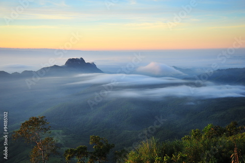 Mountain Landscape at Sunrise