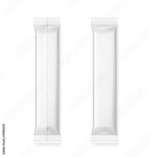 Blank template of stick pack. Vector illustration.  photo