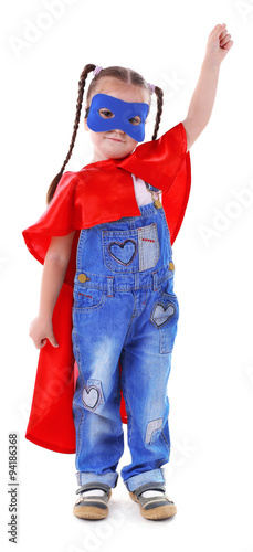 Cute little girl dressed as...
