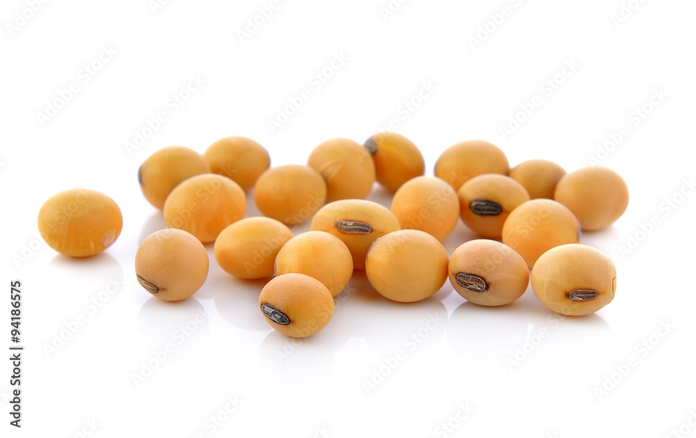 soy beans on white background soy beans on white background