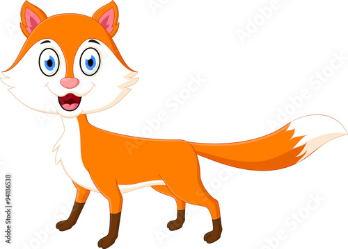 Happy fox cartoon
