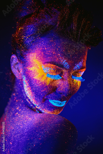 close up uv portrait