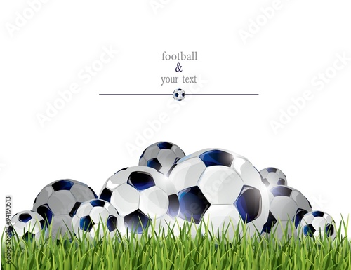 football print with black and white balls