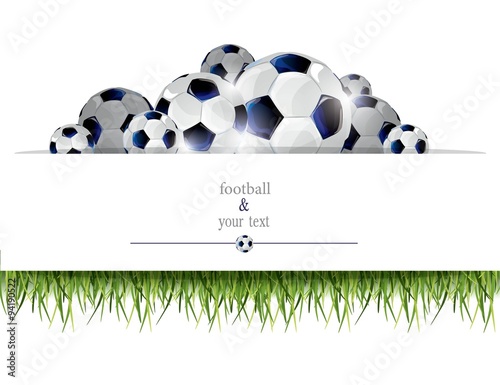 football print with black and white balls