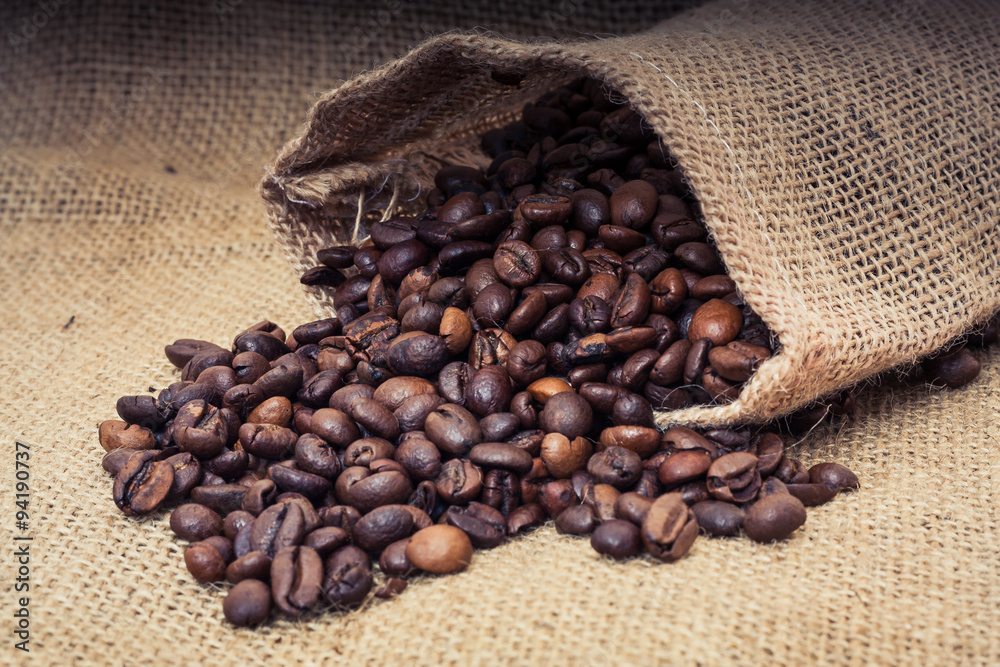 Fine roasted coffee beans concept Fine roasted coffee beans concept