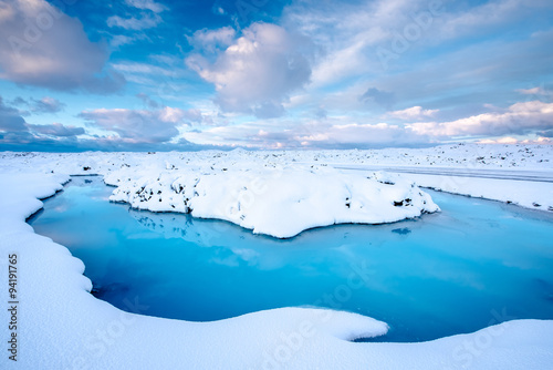 Winter landscape in Iceland