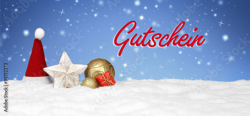Gutschein für Weihnachten