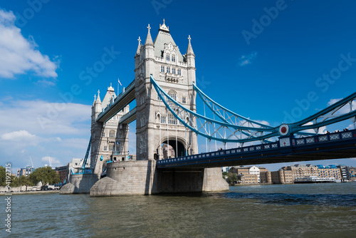 Tower Bridge in sunny day  London  England