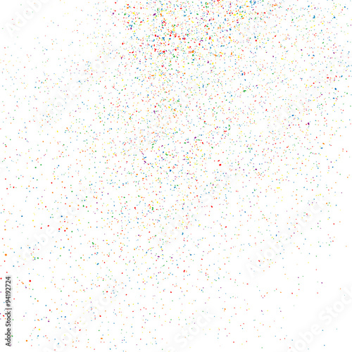 Colorful explosion of confetti.  Colorful grainy texture vector.