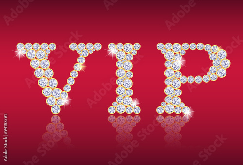 VIP tag composed from diamonds