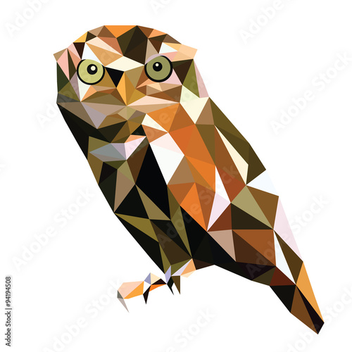 low poly bird vector