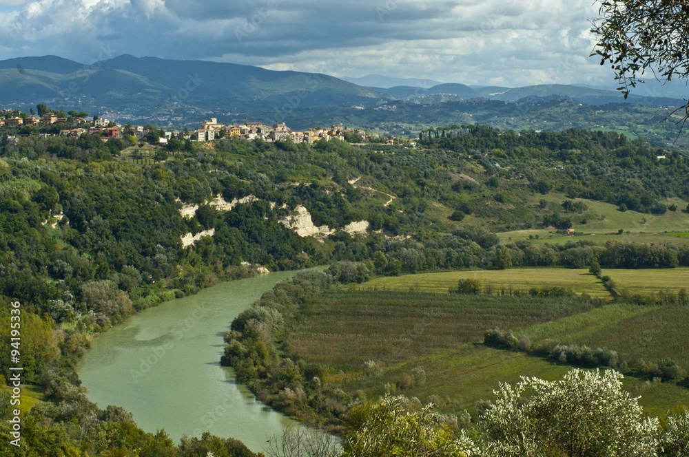 Ansa del Tevere, Riserva Naturale Tevere Farfa, Roma , Italia Ansa del Tevere, Riserva Naturale Tevere Farfa, Roma , Italia